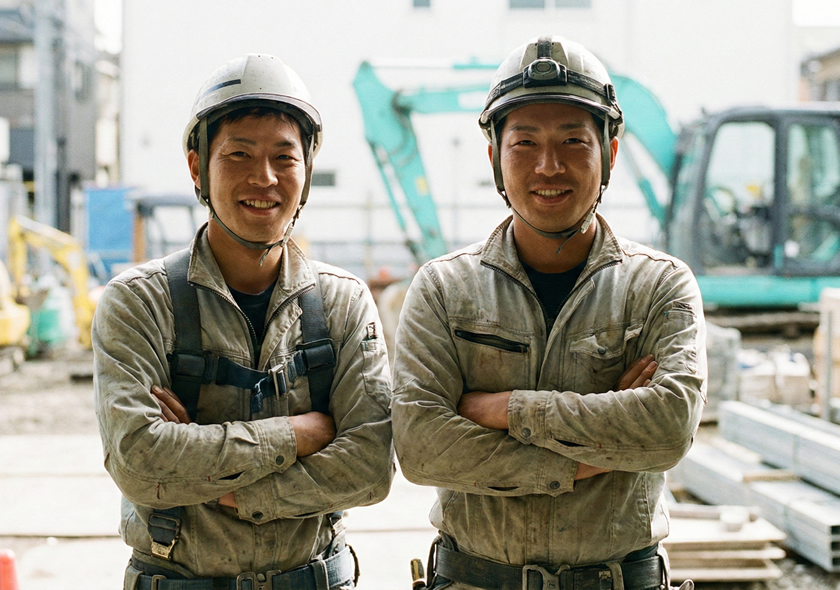 土木工事の現場作業